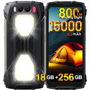 Blackview BV7300 Rugged Smartphone, 18GB+256GB/2TB Telefono Robusto 15000mAh, 2*800LM Lampada da Campeggio Telefono Indistruttibile,50MP+32MP, 6.67"HD+ Cellulari Resistente,4G/NFC/GPS/2 Anni Garanzia