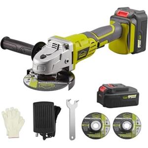 DEWINNER Smerigliatrice Angolare, DEWINNER Flessibile a Batteria 115mm per Molatura Taglio, 8500RPM, Inclusi 20V 3.0Ah Batteria e 1Hr Caricatore Rapido, Copertura a Sgancio Rapido, Dischi Da Taglio