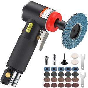 EYPINS Set di Smerigliatrice Pneumatica Angolare 20000 rpm,Smerigliatrice ad Aria Compressa con 1/4 "e 3/8" Mandrini,per Lucidatura, Sbavatura