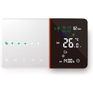 MelkiSmart Wi-Fi Thermostat - Termostato Touchscreen Programmabile per il Riscaldamento o il Condizionamento Dell'aria - Controllo a Distanza dal Cellulare, Compatibile con Alexa, Google Home e IFTTT