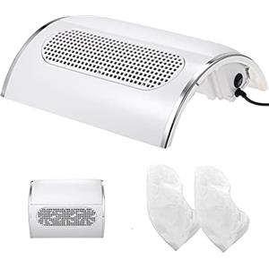 Layhou Aspiratore Unghie Professionale 80W, Aspirapolvere Elettrico con 2 Sacchetti Raccolta Polvere, Rumore Basso Aspiratore di Polveri per Unghie, con 3 Potenti Ventole, per Manicure e Pedicure
