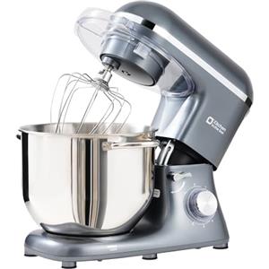 Kitchen in the box Impastatrice Planetaria, 7,5 Litri Impastatrice Professionale 1400W, 6 Velocità con Uncino Impastatore, Mescolatore e Frusta Sbattitrice (Grigio)