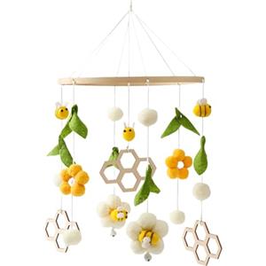 Generico Giostrina Per Bambini Per Culla - Giocattolo Da Appendere Per La Cameretta Dei Bambini, Decorazioni Con Fiori Di Ape, Ornamento Morbido Per Culle | Registro Sensoriale Silenzioso, Giostrin