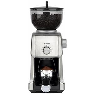 h.koenig Macinacaffè elettrico professionale con meccanismo conico H.Koenig GRD830, 16 dimensioni di macinatura, Capacità 400g, Macinino rimovibile, Corpo in alluminio,130W