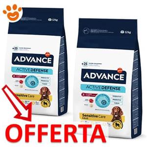Advance Sensitive Agnello e Riso - Cibo Secco per Cani Adulto, Sacco da 12 kg