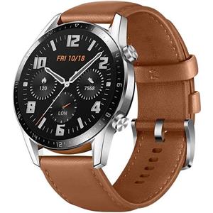 Huawei Watch GT 2 Classic (2019) | 46 mm | argento | Cinturino in pelle marrone
