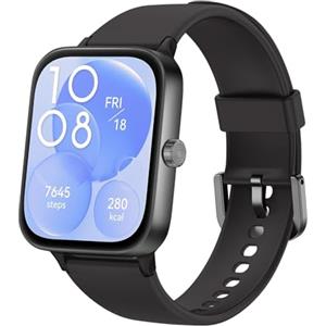 KIUVKAS Smartwatch Uomo Donna,1.95" Orologio Smartwatch con Effettua/Risposta Chiamate,140+ Sportive Fitness Tracker con Pressione Sanguigna e Monitor Sonno,IP68 Smart Watch per Android/iOS Nero