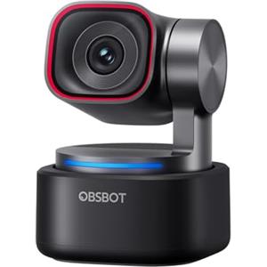 OBSBOT Tiny 3 AI-Powered Spatial Audio 4K Webcam, AI Tracking PTZ Camera con Sensore 1/1,28, Tri-Mic, Sprach- & Gestensteuerung, 120FPS, HDR, Web cam per PC, Laptop, Streaming e Meeting, Switch 2