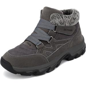 VTASQ Uomo Stivaletti da Neve Stivali Donna Inverno Caldo Antiscivolo Outdoor Scarponi Trekking Camminate All'aperto Stivali di Cotone Grigio 40 EU