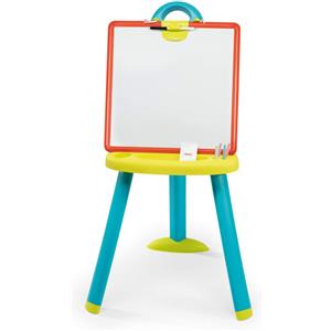 Smoby Activity Lavagna 2 in 1 con 7 Accessori, Piedini Antiscivolo e Ripiano per Pennarelli, per Bambini dai 3 Anni