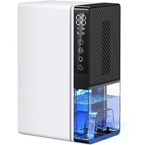 MaidellAir Deumidificatore d'Aria 2800 ml, Deumidificatore Elettrico con Timer 24 ore, Luci a 7 Colori, Spegnimento Automatico, Sbrinamento, Deumidificatori per Casa, Camera da Letto, Muffa, Bagno（850ML/24H）