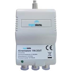 Space Digital ALIMENTATORE STABILIZZATO PER AMPLIFICATORI D'ANTENNA TV CON CONNETTORI F