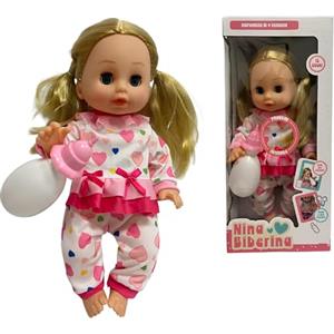 Generico Bambola Parlante Bambolotto Piangente Chiama Mamma Papa' Ride Piange Parla con Biberon 12 Suoni Bambola Grande cm 32 Vestito Casuale Emette Suoni Come Un Vero Bimbo Piange Ride Dice Mamma Papà