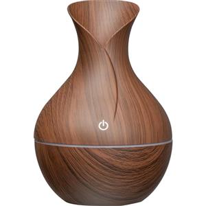 noTrash2003 Umidificatore, effetto legno scuro, elegante diffusore di aromaterapia, cavo di ricarica USB, ambiente migliorato, design elegante, ideale per ogni stanza, crea il proprio profumo