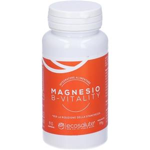 Spazio Ecosalute Magnesio B-Vitality - Integratore Alimentare con Magnesio Glicerofosfato, Citrato e Ossido - 90 Compresse