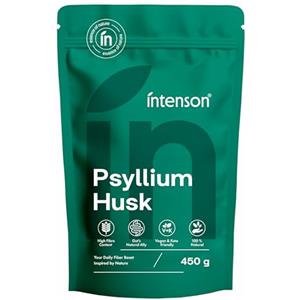 Intenson Bucce di Psillio, 450 g, Ricche di Fibre, 100% Naturali, Vegane e Compatibili con la Dieta Keto, Senza Glutine, Senza Additivi, Senza OGM