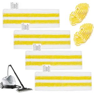 MFUSUL Compatibili Con Kärcher SC1 SC2 SC3 SC4 SC5, Set Di Panni Di Ricambio Per Scopa A Vapore, 6 Pezzi In Microfibra Lavabile, 4 Panni Per Pavimenti E 2 Copri Ugelli
