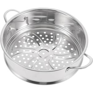 Operitacx Inserto a vapore in acciaio inox, per pentola a vapore, riso, verdure, pesce, carne, dumpling, 20 cm