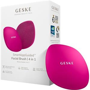 GESKE | Spazzola per il viso SmartAppGuided™ 4 in 1 | Spazzola per la pulizia del viso | Spazzola morbida in silicone | Pulizia del viso professionale | Pulizia della pelle