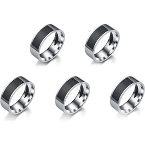 Glayent 5X NFC Smart Chip Ring Etichetta per Telefono Cellulare Smart Ring Tecnologia NFC Smart Ring Indossabile B