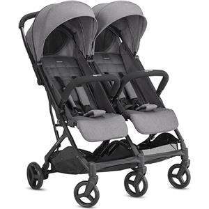 INGLESINA Passeggino Gemellare Inglesina Twin Sketch Grey - Leggero, Compatto e Confortevole