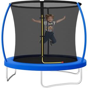 JUMMICO Trampolino da Giardino con Rete di Protezione per Bambini, 183/220/290/360 cm (Ø) con Scala, Trampolino Elastico Sicuro per Esterno