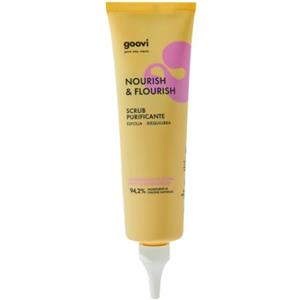 Goovi, Nourish and Flourish, Scrub Cuoio Capelluto Purificante, Esfolia Delicatamente la Cute per Eliminare Forfora, Eccessi di Sebo e Cellule Morte, Formula con Microgranuli di Jojoba, 150 ml