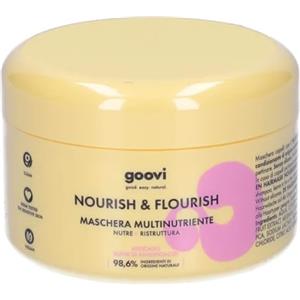 Goovi, Nourish and Flourish, Maschera Multinutriente e Ristrutturante con Avocado, Biotina e Amminoacidi, Per Capelli Luminosi, Corposi e Facili da Pettinare, Ingredienti di Origine Naturale, 200ml