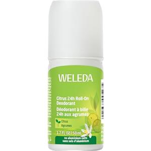 Weleda Deo Roll-on Limone, deodorante roll senza sali d'alluminio dal vivace e fresco profumo di limone, per 24h di efficacia e protezione, facile da applicare (1X50 ml)