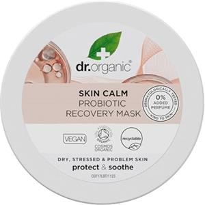Dr.Organic Dr Organic Skin Calm Probiotic Recovery Mask Per rossore, pelle secca, sensibile e irritabile, testato dermatologicamente, vegano, cruelty free, senza parabeni e SLS, certificato biologico, 100ml