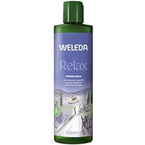 Weleda Doccia Cremosa Relax Lavanda, una doccia in crema con una fragranza che lenisce e rilassa, Formula 100% di origine naturale (1x400ml)