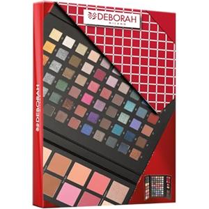 Deborah Milano - Trousse Set Regalo Donna Make Up Beauty Gift n.4 Large, Include Palette di Ombretti, Gloss, Rossetti e Polveri Viso dai diversi Finish e Colori, in Carta FSC