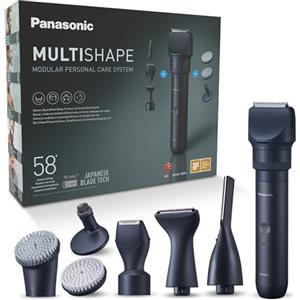 Panasonic XSHAPE TRIM MULTISHAPE Sistema Modulare ER-CKL2, ER-CDT1 & ER-CFB1, unità principale, set per rasatura e taglio capelli, regolabarba, spazzole facciali con batteria agli ioni di litio, nero