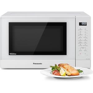 Panasonic NN-GT45KWSUG Forno a Microonde con Grill e Piatto Rotante in Vetro, 31L, 1000W, Tecnologia Inverter, 24 Programmi Automatici, Turbo Defrost, 7 Livelli di Potenza, Timer, Display LED, Bianco
