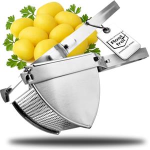 COM-FOUR® Pressa patate in acciaio inossidabile, lavabile in lavastoviglie - pressa per spaetzle - pressa per gelato spaghetti - schiacciapatate