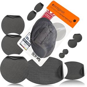 aZengear Toppe di riparazione autoadesive, impermeabili, resistenti a strappi, freddo e calore, in poliestere, per piumini, tute da sci, scarpe, tende e tappezzeria (11 pezzi, grafite)