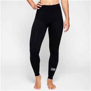 LEONE Leggings Donna Seamless Nero - Cintura Alta, Comodi per Allenamento