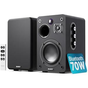 Majority Cassa Bluetooth Potente 70W | HDMI ARC | Dual Drivers | Coni in Fibra di Carbonio | Cassa Amplificata Bluetooth | Optical AUX Phono | Telecomando EQ | Casse per TV e Stereo Casa D70X (Nero)