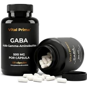 VITAL PRIME GABA 120 Capsule 500MG per Capsula (Acido Gamma-Aminobutirrico) Fornitura per 4 Mesi | GABA 500mg riducono Stress e Ansia e Migliorano la Qualità del Sonno