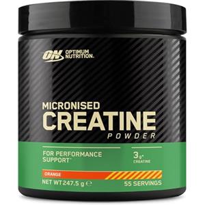 Optimum Nutrition Creatina Micronizzata Monoidrata in Polvere, Gusto Arancia, 247.5g, 55 Porzioni