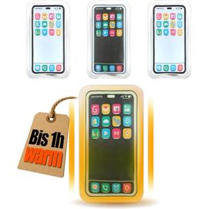 COM-FOUR® 4x Scaldino tascabile riutilizzabile - Scaldamani nel design di cellulare - scalda mani per giornate fredde e in viaggio