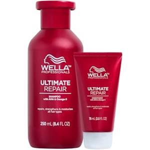 Wella Professionals ULTIMATE REPAIR - Balsamo Professionale Dona Idratazione e Morbidezza 75ml & Shampoo Professionale 250ml, Per Tutti i Tipi di Capelli Danneggiati