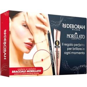 Deborah Milano - Set Regalo Donna, Include Mascara 24 Ore Istant Maxi Volume Con Ceramidi, Matita Occhi 2in1 Gel Eyeliner Kajal, Bracciale Con Boule in Smalto Rosso by Morellato