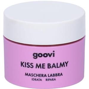 Goovi, Kiss Me Balmy, Maschera Labbra Idratazione Profonda con Burro di Karitè, Formula Leave-On con Ingredienti di Origine Naturale ad Azione Protettiva e Riparatrice, Effetto Glow, Aroma al Lampone