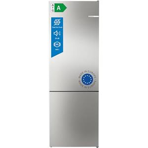 Bosch KGN492IAF Serie 4, Frigorifero combinato da libera installazione, Total No Frost, VitaFresh XXL: Spazio extra-large per i tuoi cibi freschi, PerfectFit, Luce LED, Acciaio, 203 x 70 cm
