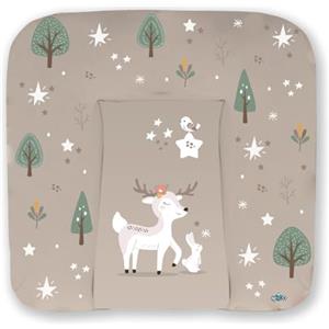Kikido Materassino Fasciatoio 70x75 - Animali del Bosco - Cuscino Fasciatoio Lavabile Cambio Pannolino - Materasso Fasciatoio Neonato per Cassettiera 75x70 - Universale e Impermeabile