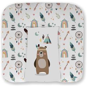 Kikido Materassino Fasciatoio 70x75 - Teddy - Cuscino Fasciatoio Lavabile per Cambio Pannolino - Materasso Fasciatoio Neonato per Cassettiera 75x70 - Universale e Impermeabile