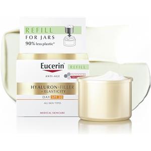 Eucerin Hyaluron-Filler + Elasticity Refill Crema Giorno SPF 30 50 ml, Ricarica di crema viso antimacchie e antirughe con Acido Ialuronico elasticizzante e Thiamidol per tutti i tipi di pelle