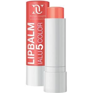 Natur Unique Lip Balm Ialu5color Corallo - Burrocacao Idratante con Acido Ialuronico e Aroma di Vaniglia, 4,2 ml