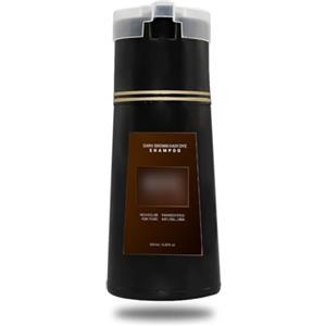 QOCUILC Shampoo colorante naturale delicato per capelli, shampoo colorante 3 in 1(castano scuro)